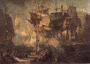 Joseph Mallord William Turner Sea fight oil painting